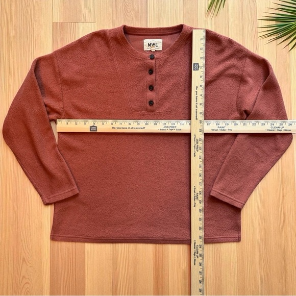 MADEWELL MWL Button-Front Fleece Pullover - XS - Picture 7 of 10